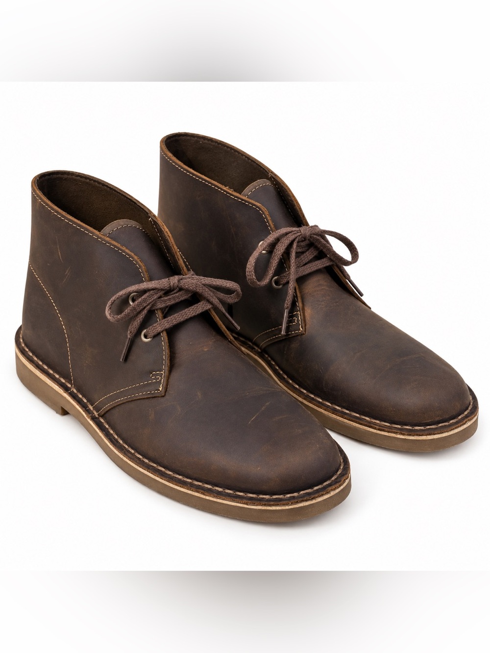 Clarks Bushacre 2 Beeswax Leather Chukka Boots Men’s 8.5 Brown Desert Boots